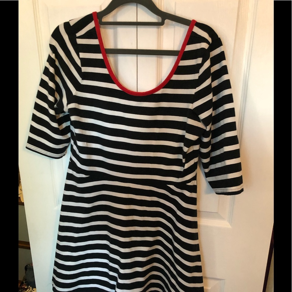 Stripped peplum long shirt